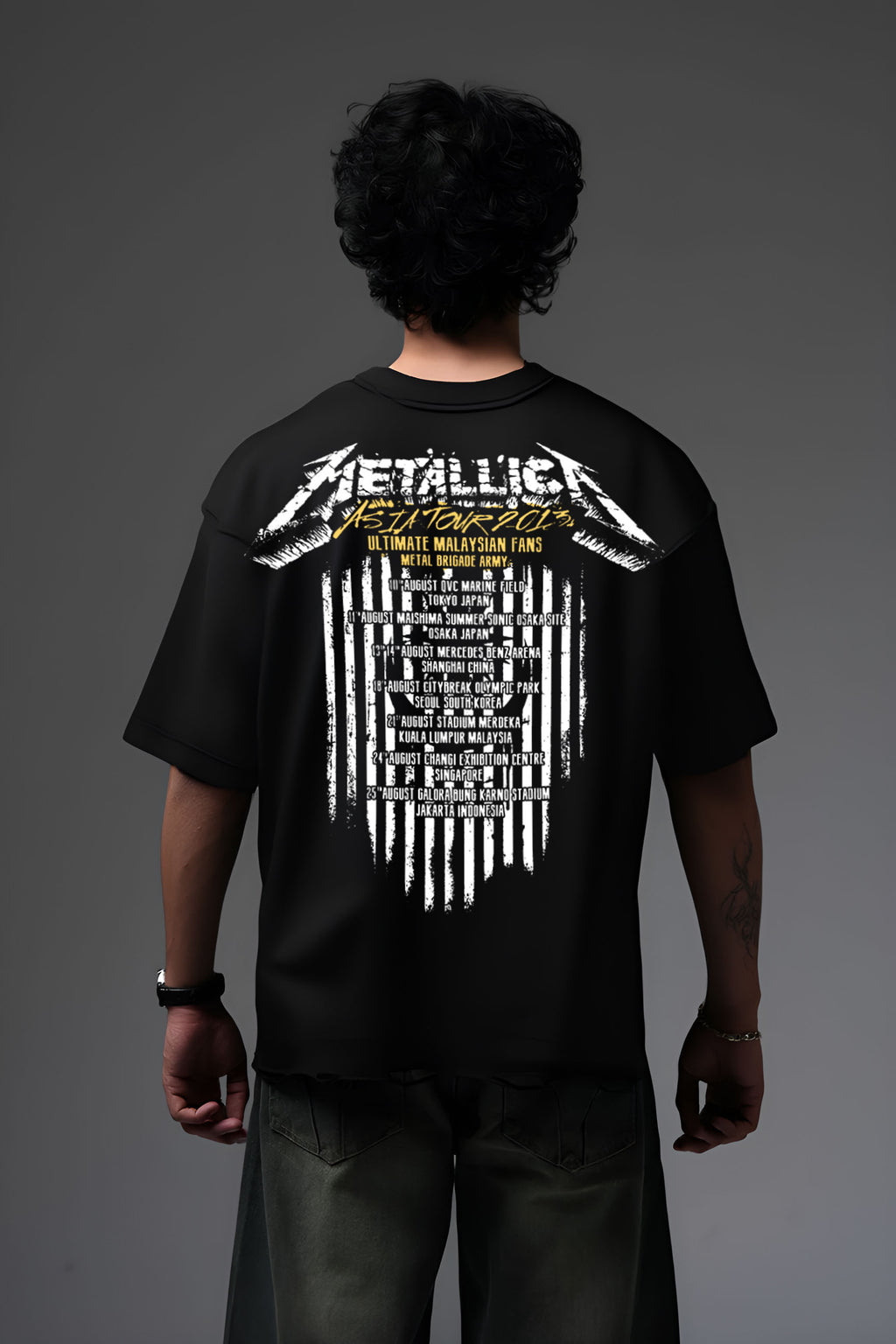 METTELICA BLACK OVERSIZED T SHIRT