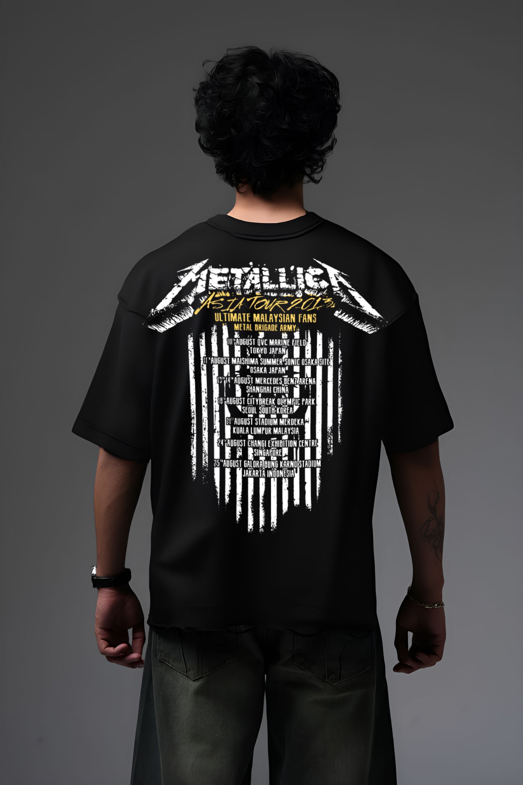 METTELICA BLACK OVERSIZED T SHIRT