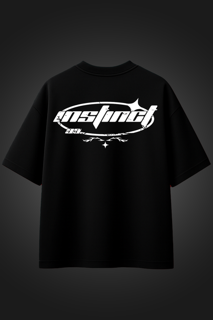INSTINCT BLACK OVER SIZED T SHIRT