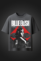 BILLIE EILISH GREY OVERSIZED T SHIRT