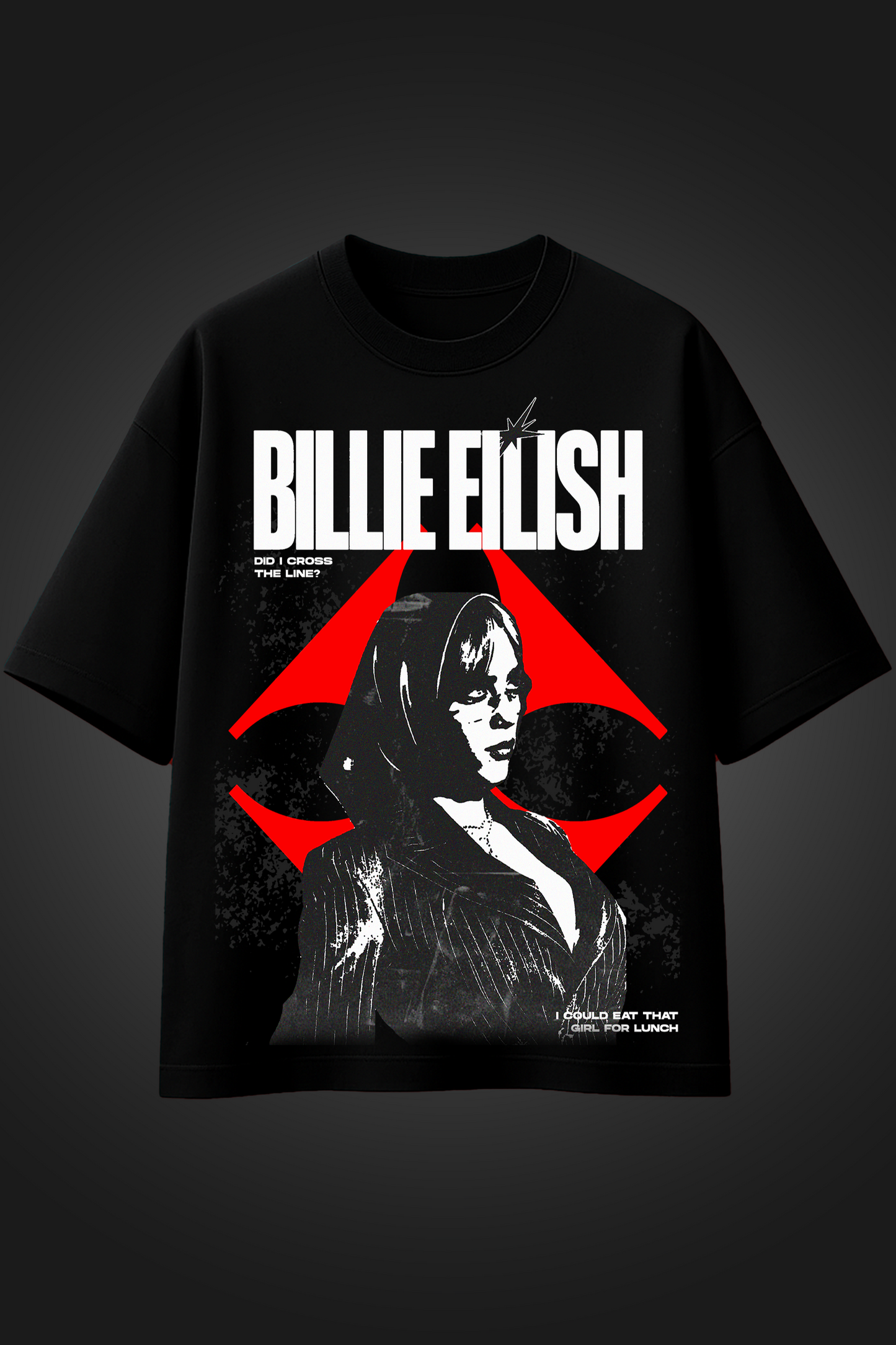 BILLIE EILISH BLACK OVERSIZED T SHIRT