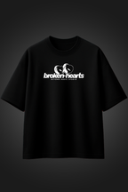 BROKEN HEARTS BLACK OVERSIZED T SHIRT