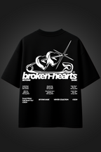 BROKEN HEARTS BLACK OVERSIZED T SHIRT