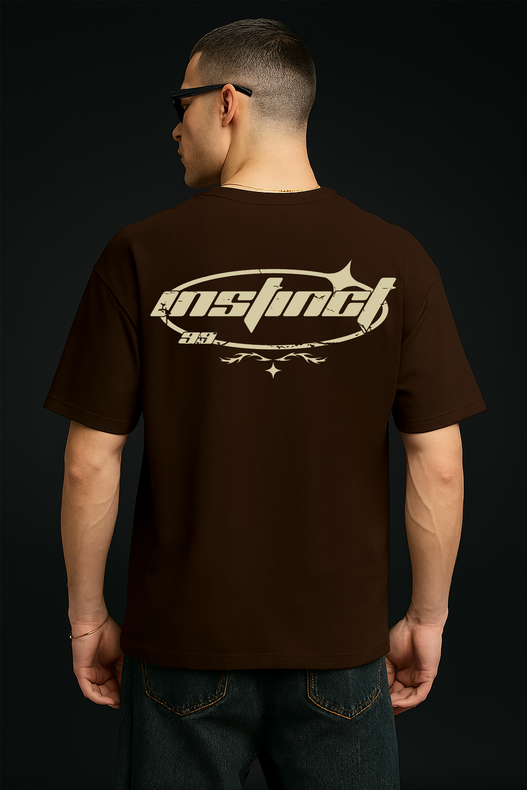 INSTINCT BROWN OVERSIZED T SHIRT