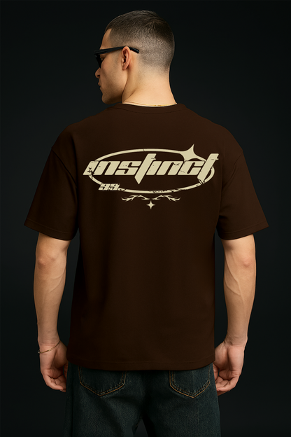 INSTINCT BROWN OVERSIZED T SHIRT