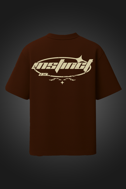INSTINCT BROWN OVERSIZED T SHIRT