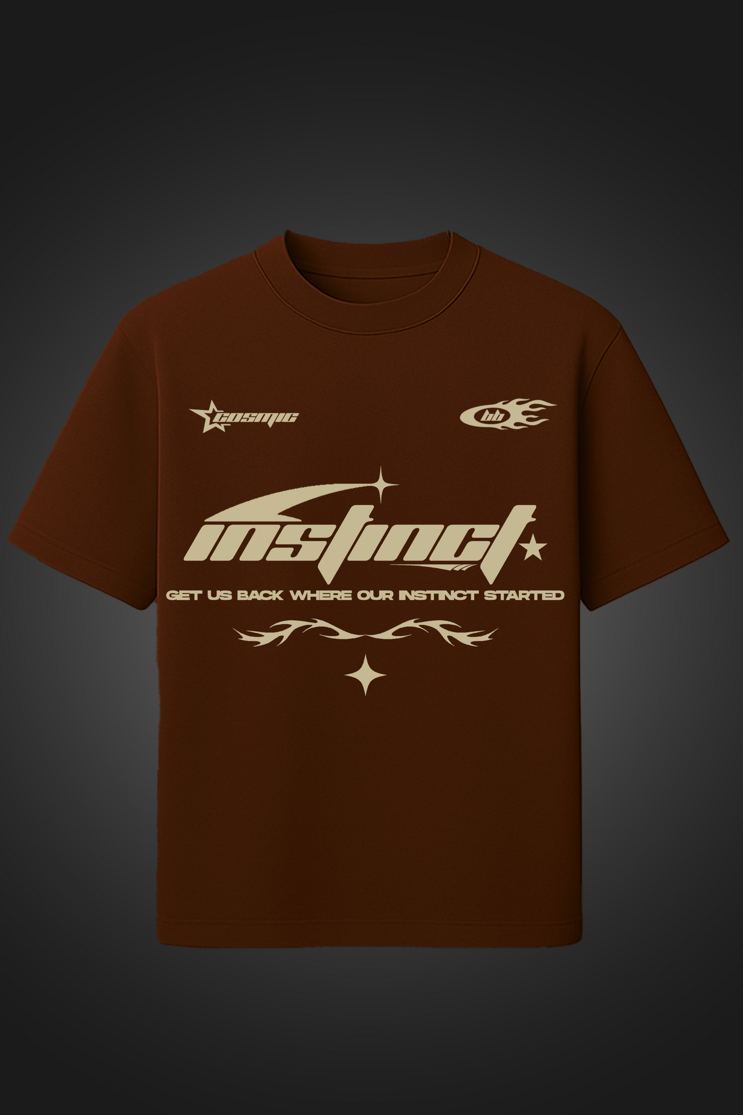 INSTINCT BROWN OVERSIZED T SHIRT