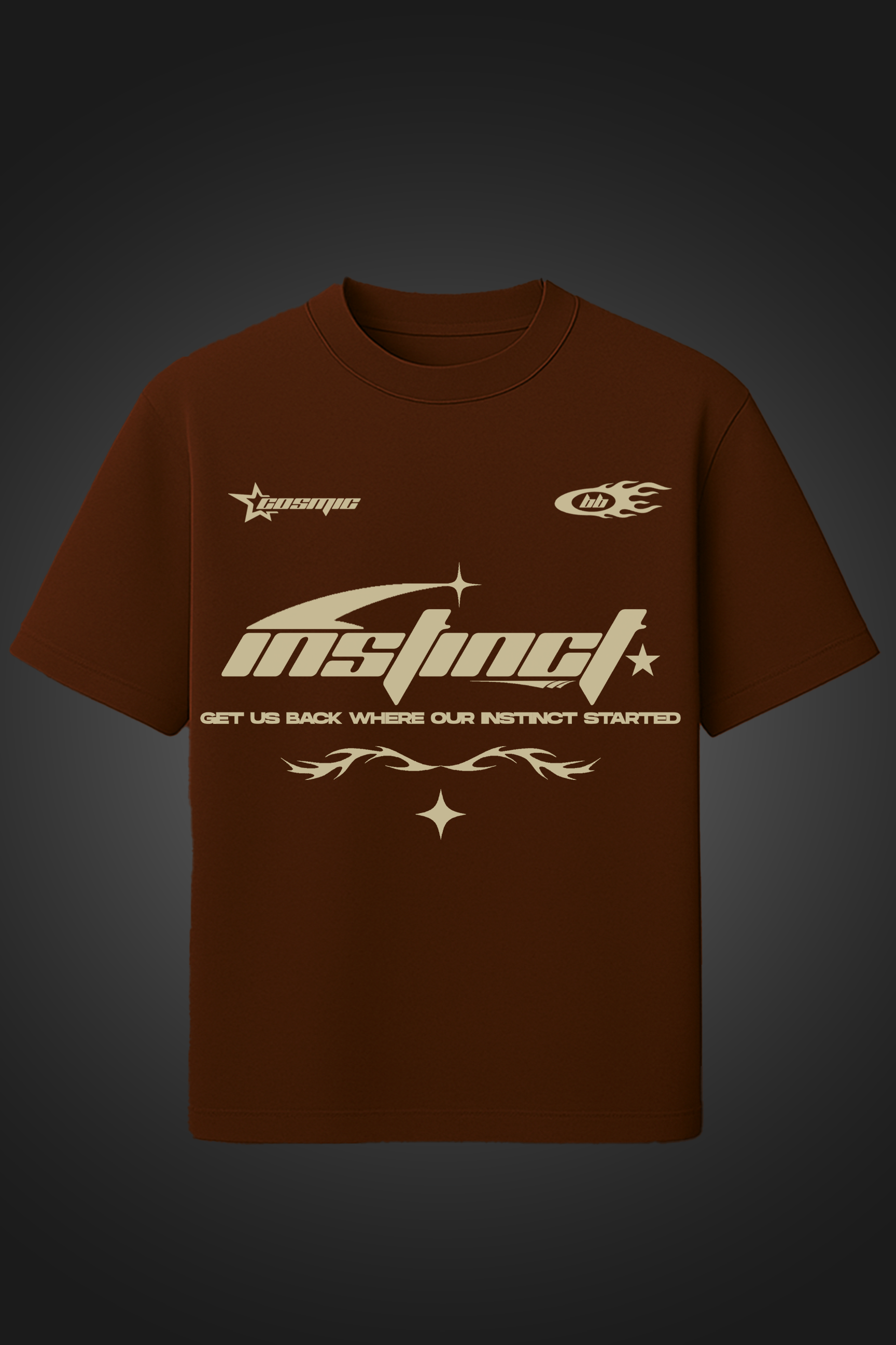 INSTINCT BROWN OVERSIZED T SHIRT