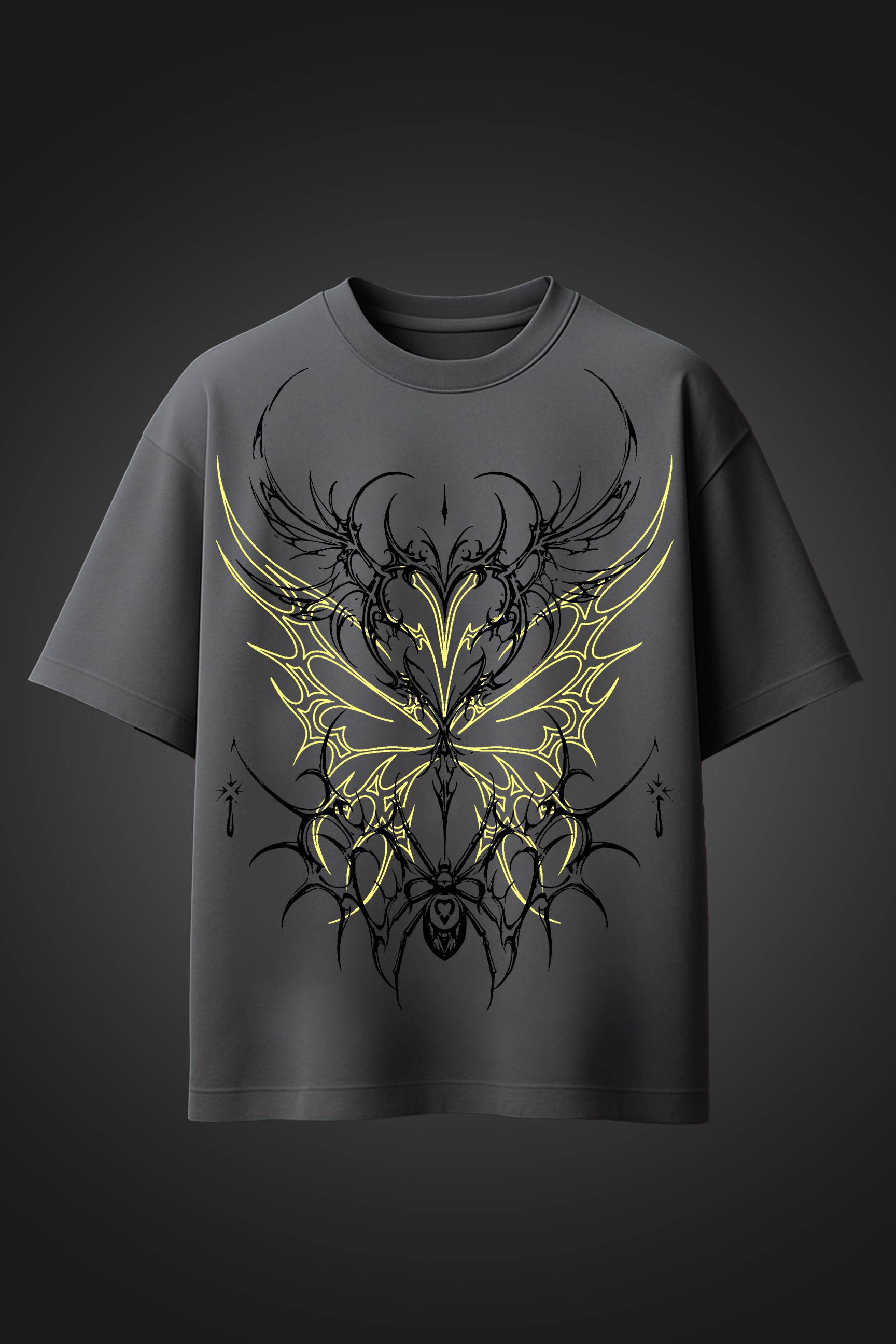 butterfly grey oversized t shirt