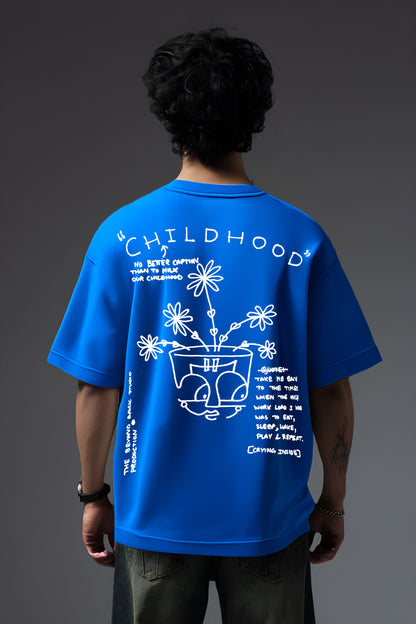 CHILDHOOD BLUE OVERSIZED TSHIRT