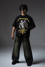 METTELICA BLACK OVERSIZED T SHIRT