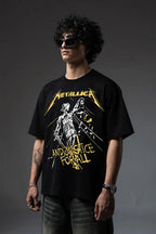 METTELICA BLACK OVERSIZED T SHIRT