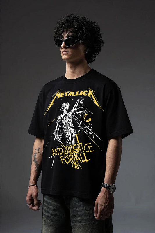 METTELICA BLACK OVERSIZED T SHIRT