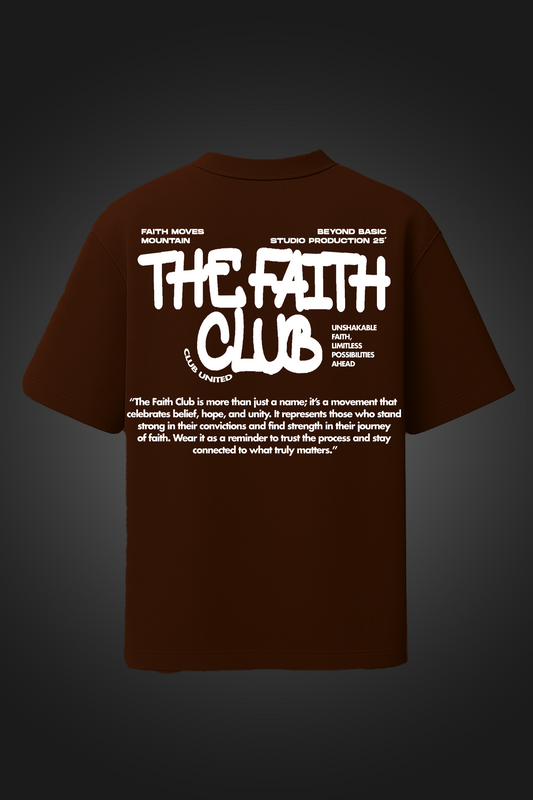 THE FAITH CLUB BROWN OVERSIZED T SHIRT