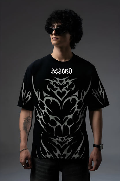 BEYOND ORIGINALS BLACK OVERSIZED T-SHIRT
