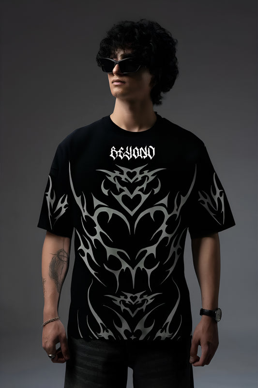 BEYOND ORIGINALS BLACK OVERSIZED T-SHIRT