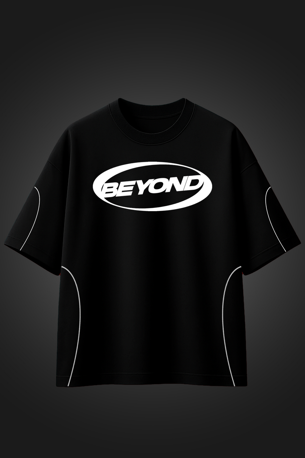 BEYOND INFINITY BLACK OVERSIZED T SHIRT