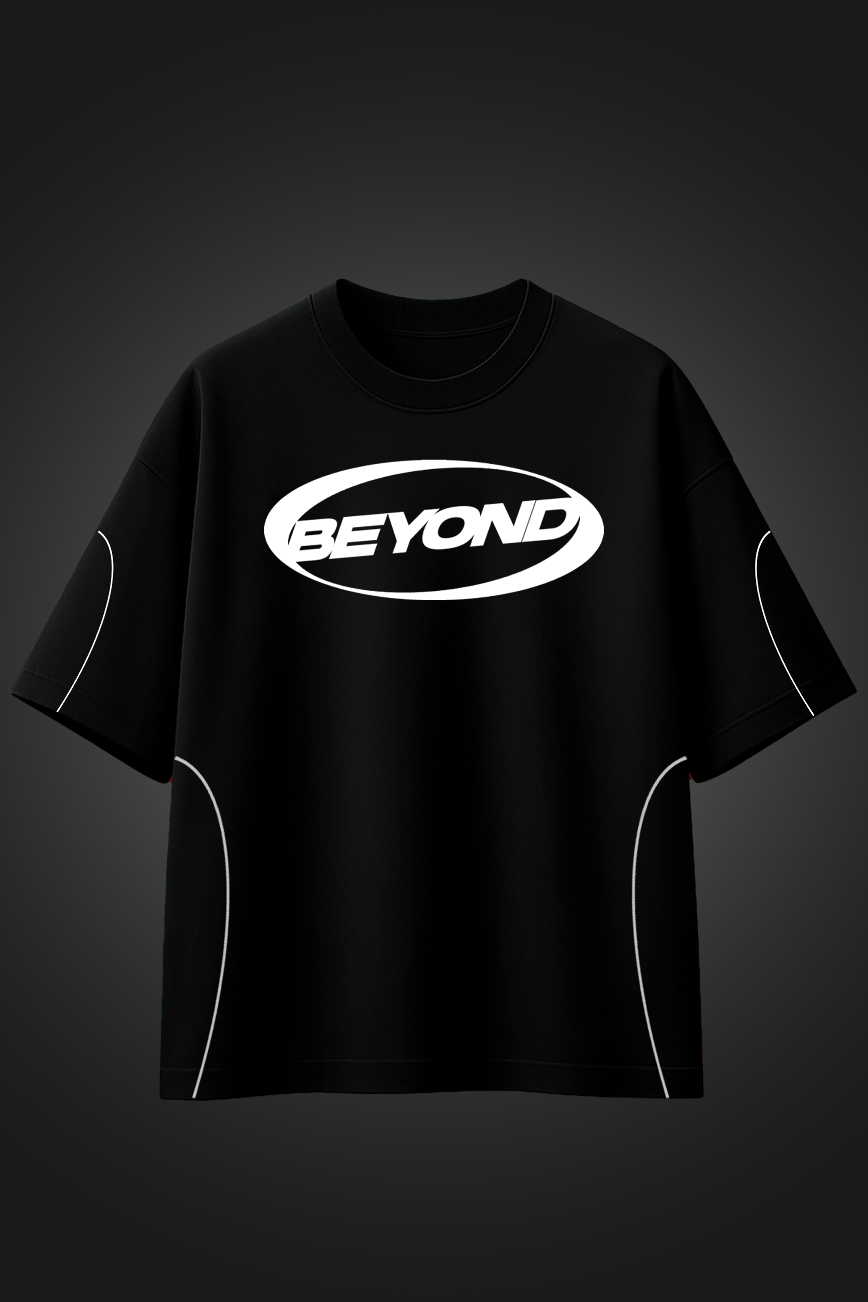 BEYOND INFINITY BLACK OVERSIZED T SHIRT