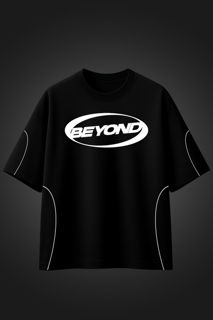 BEYOND INFINITY BLACK OVERSIZED T SHIRT
