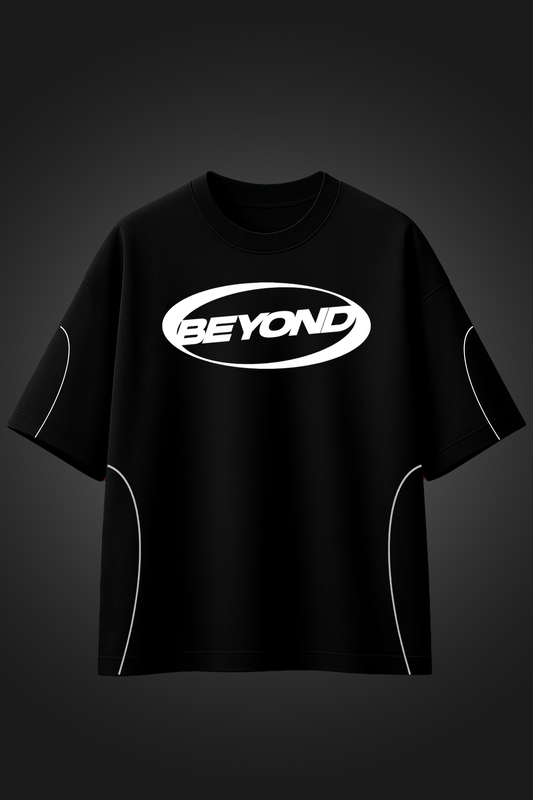 BEYOND INFINITY BLACK OVERSIZED T SHIRT