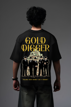 GOLD DIGGER BLACK OVERSIZED T SHIRT