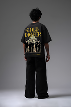 GOLD DIGGER BLACK OVERSIZED T SHIRT