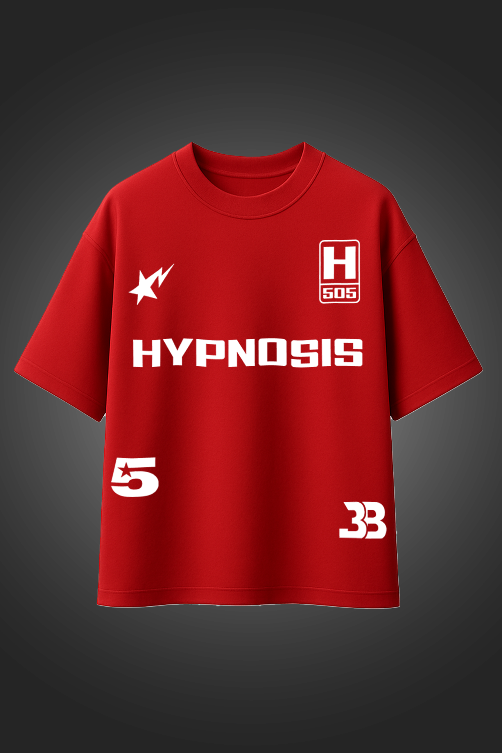 RED HYPNOSIS OVERSIZED TSHIRT