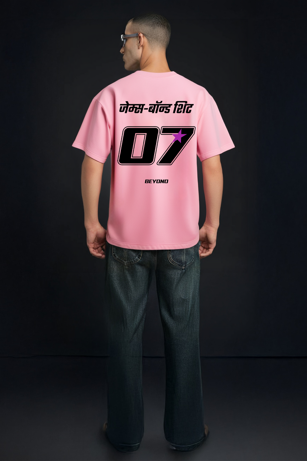 BEYOND 07 PINK OVERSIZED T SHIRT