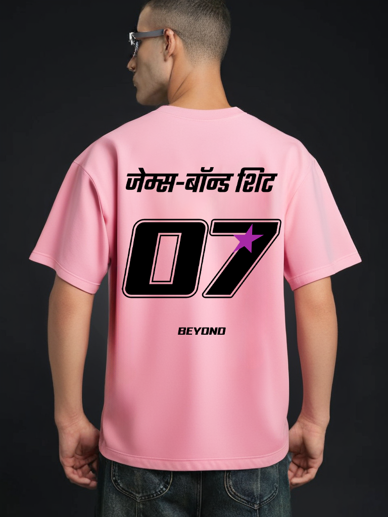 BEYOND 07 PINK OVERSIZED T SHIRT