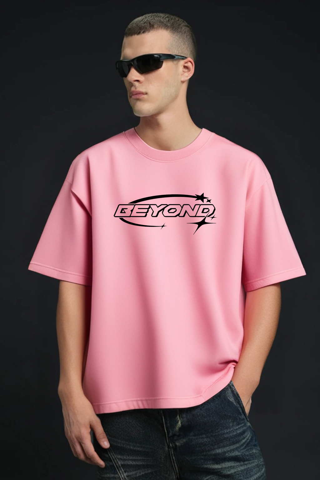 BEYOND 07 PINK OVERSIZED T SHIRT
