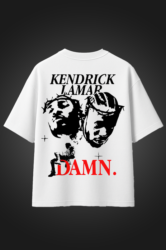 KENDRICK LAMAR WHITE OVERSIZED T SHIRT