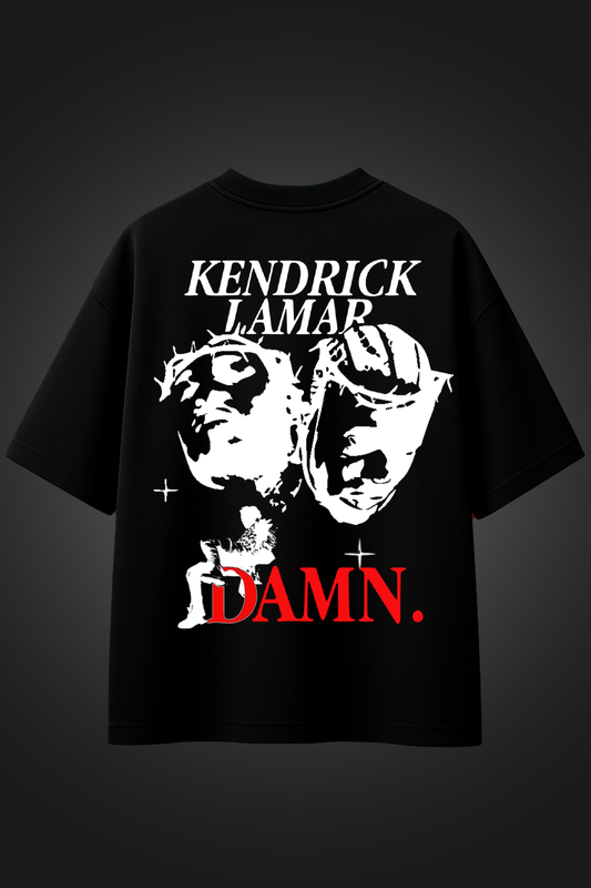 KENDRICK LAMAR BLACK OVERSIZED T SHIRT