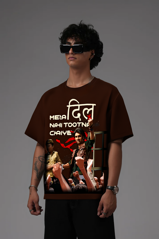 RANBIR KAPOOR BROWN OVERSIZED TSHIRT