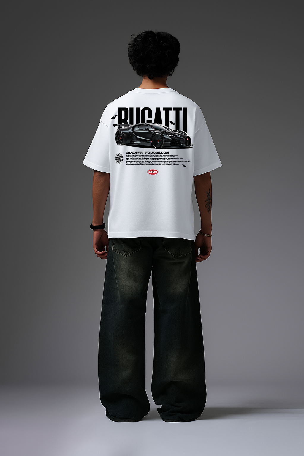 BUGGATI WHITE OVERSIZED T SHIRT