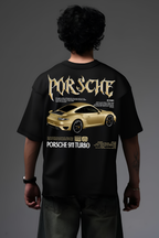 PORSHE BLACK OVERSIZED T SHIRT