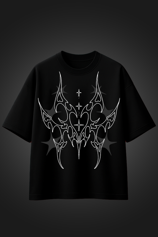 star 07 black oversized t shirt