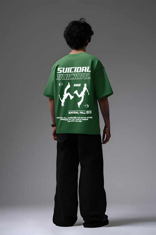 SUCIDAL GREEN OVERSIZED T SHIRT